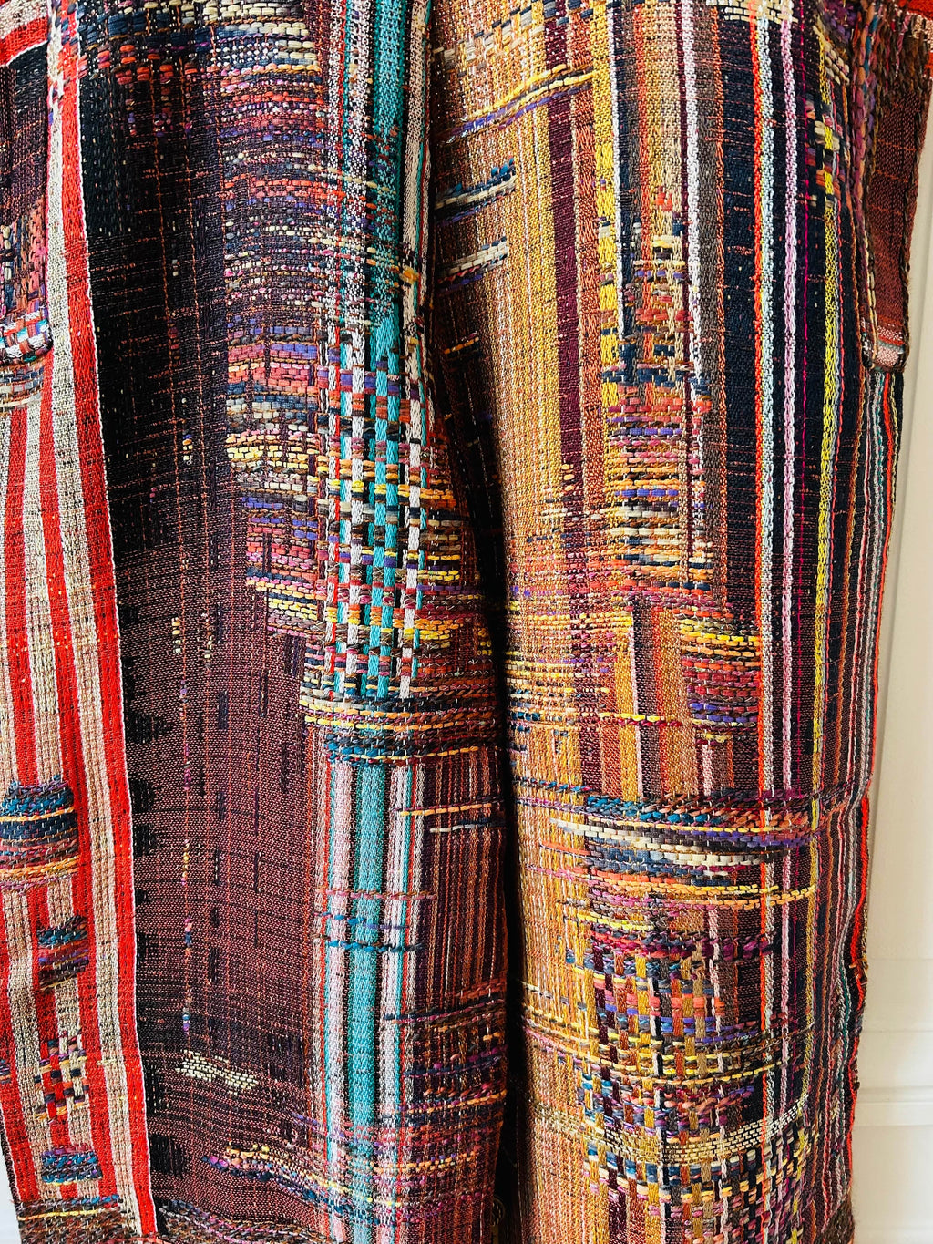 Salopette en tweed multicolore fabriquée en France