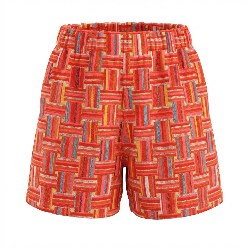 Short en tweed fabriqué en France