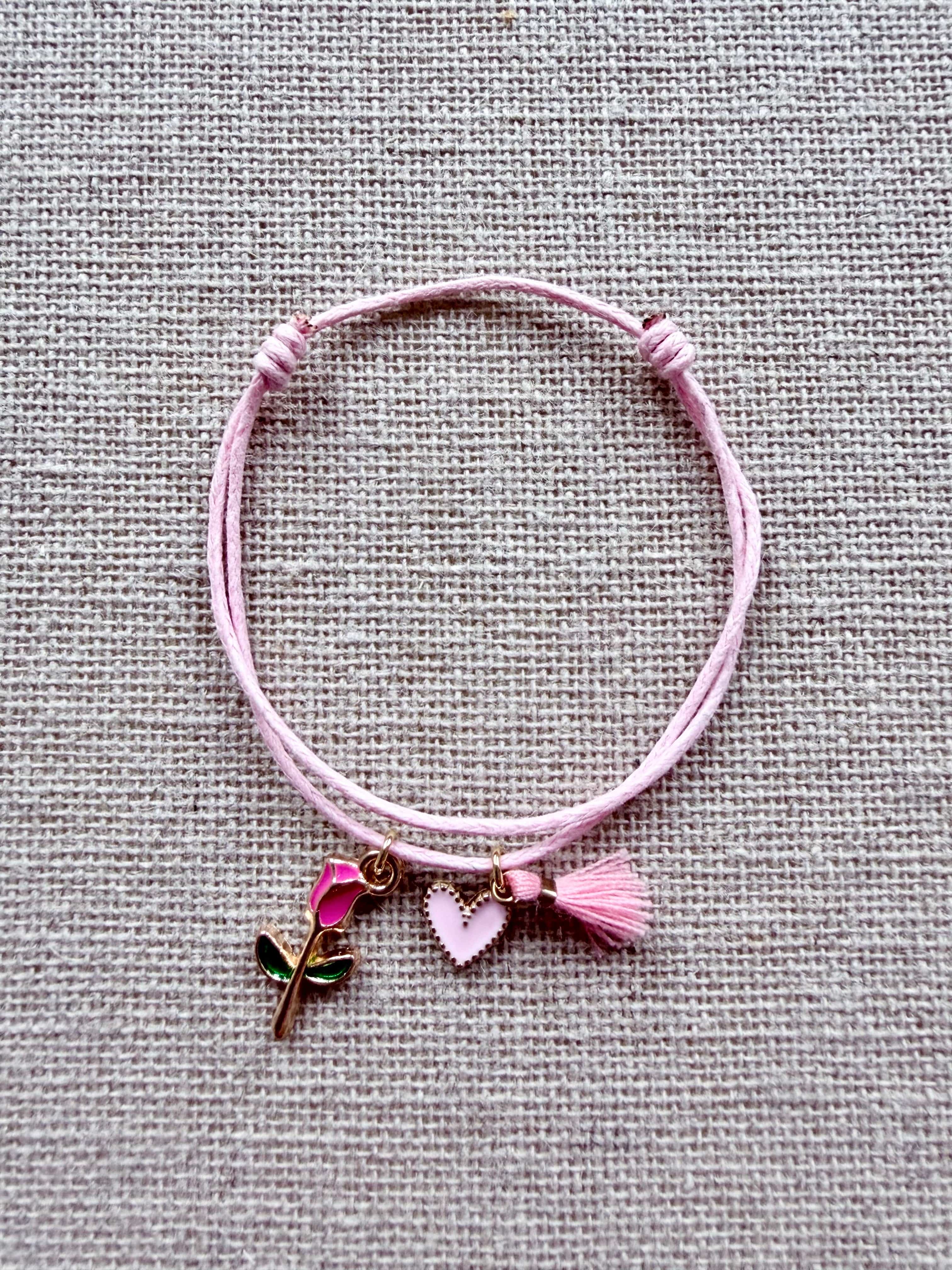 Bracelet Evesome x Le Petit Lien de Paris en coton ciré et acier inoxydable doré