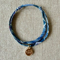 Bracelet Evesome x Le Petit Lien de Paris en Liberty de coton et acier inoxydable doré