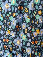 Jupe en Liberty de coton à taille élastiquée fabriquée en France