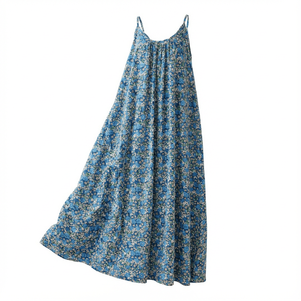 Robe longue en Liberty fabriquée en France