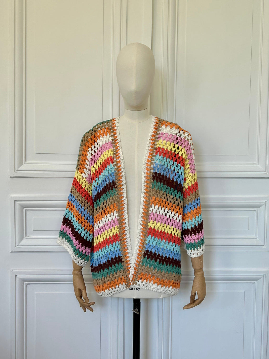 Gilet en coton multicolore