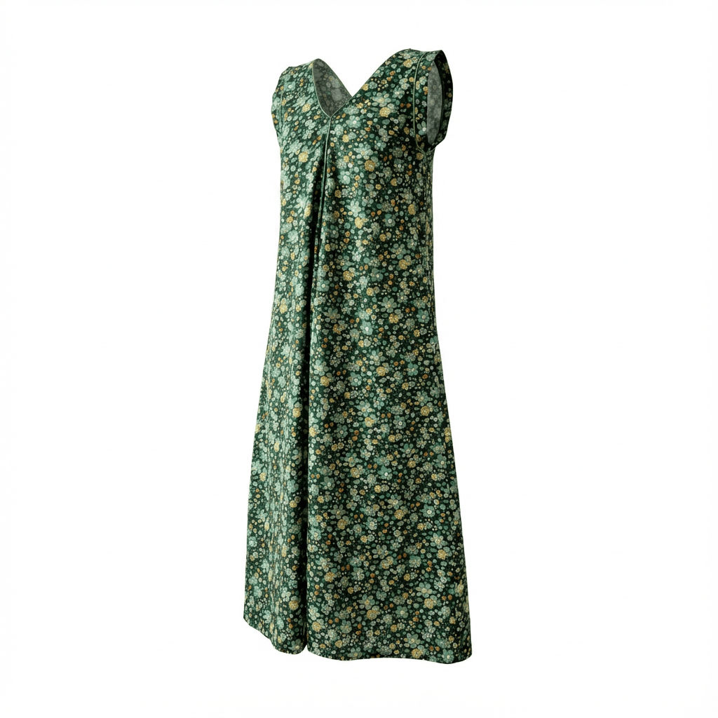 Robe en V en coton Liberty fabriquée en France