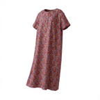 Robe longue à manches courtes fabriquée en France