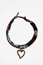 Bracelet Evesome x Le Petit Lien de Paris en Liberty de coton et acier inoxydable doré