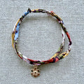 Bracelet Evesome x Le Petit Lien de Paris en Liberty de coton et acier inoxydable doré