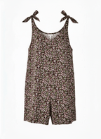 Salopette short en coton imprimé Liberty fabriqué en France