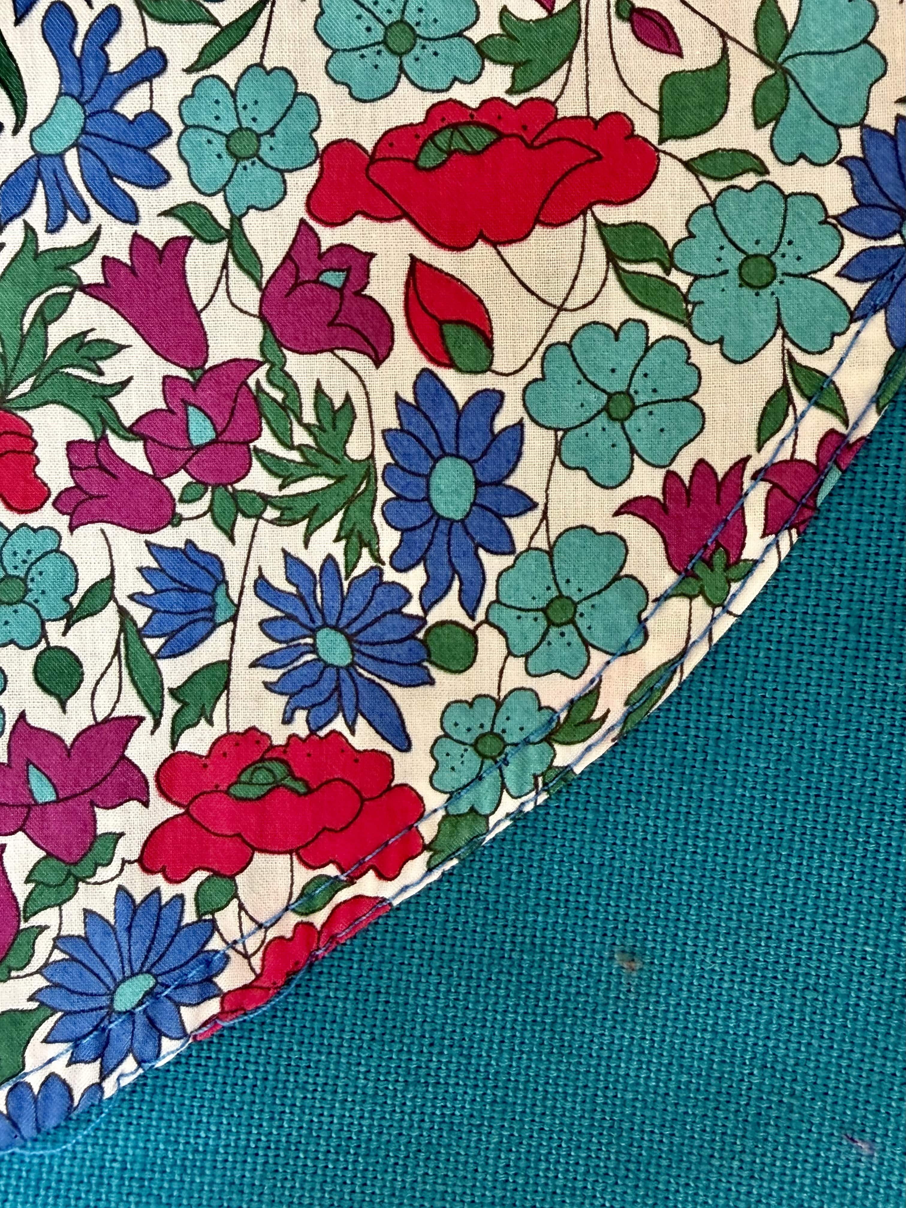 Tablier court en coton et Liberty fabriqué en France