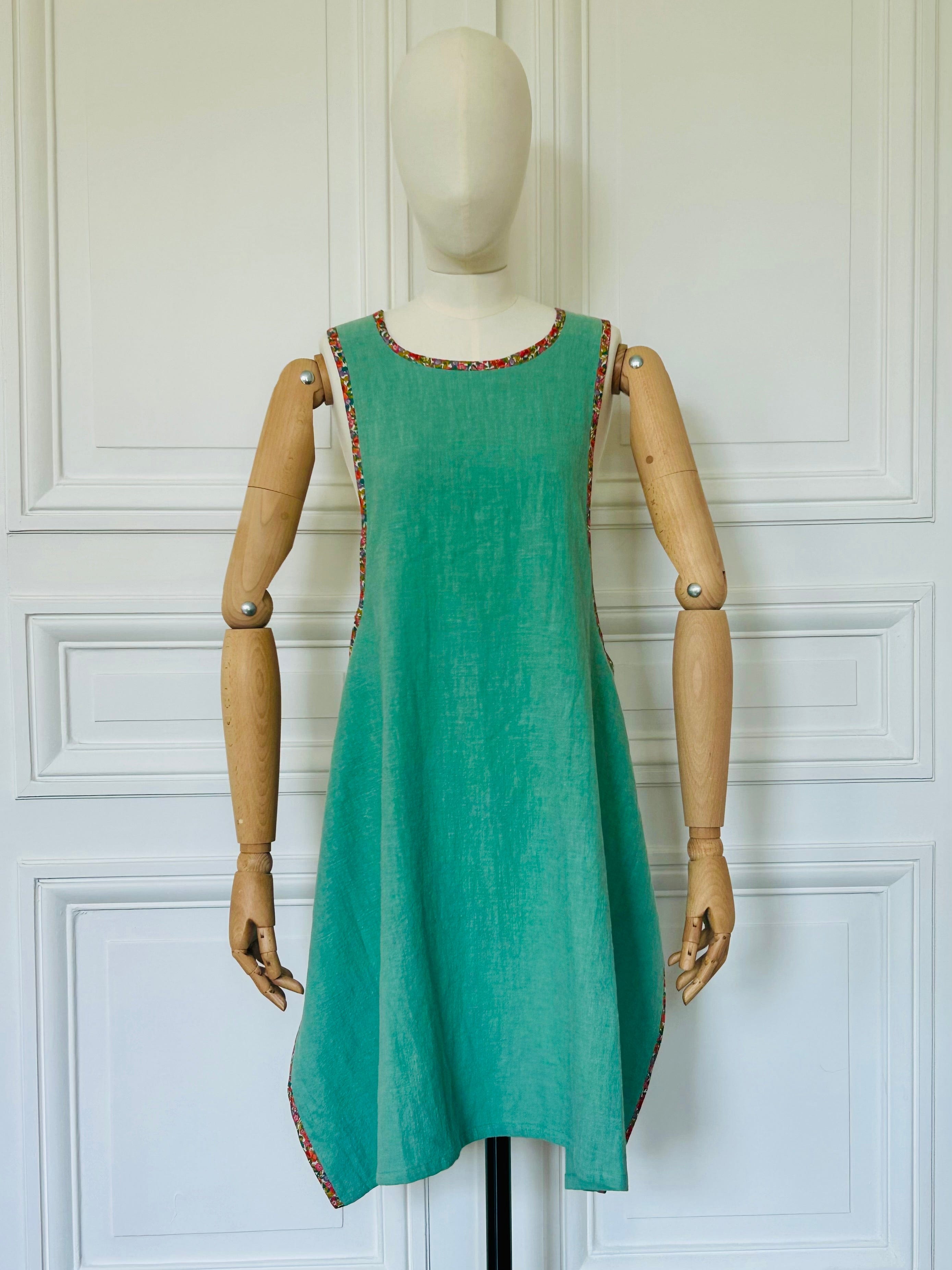 Tablier en coton et Liberty fabriqué en France