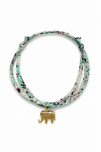 Bracelet Evesome x Le Petit Lien de Paris en Liberty de coton et acier inoxydable doré