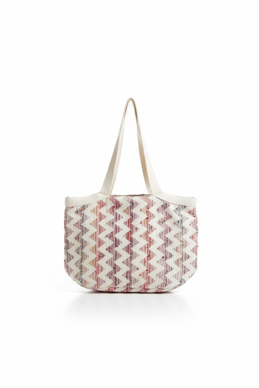 Sac François en tweed multicolore tissé et fabriqué en France