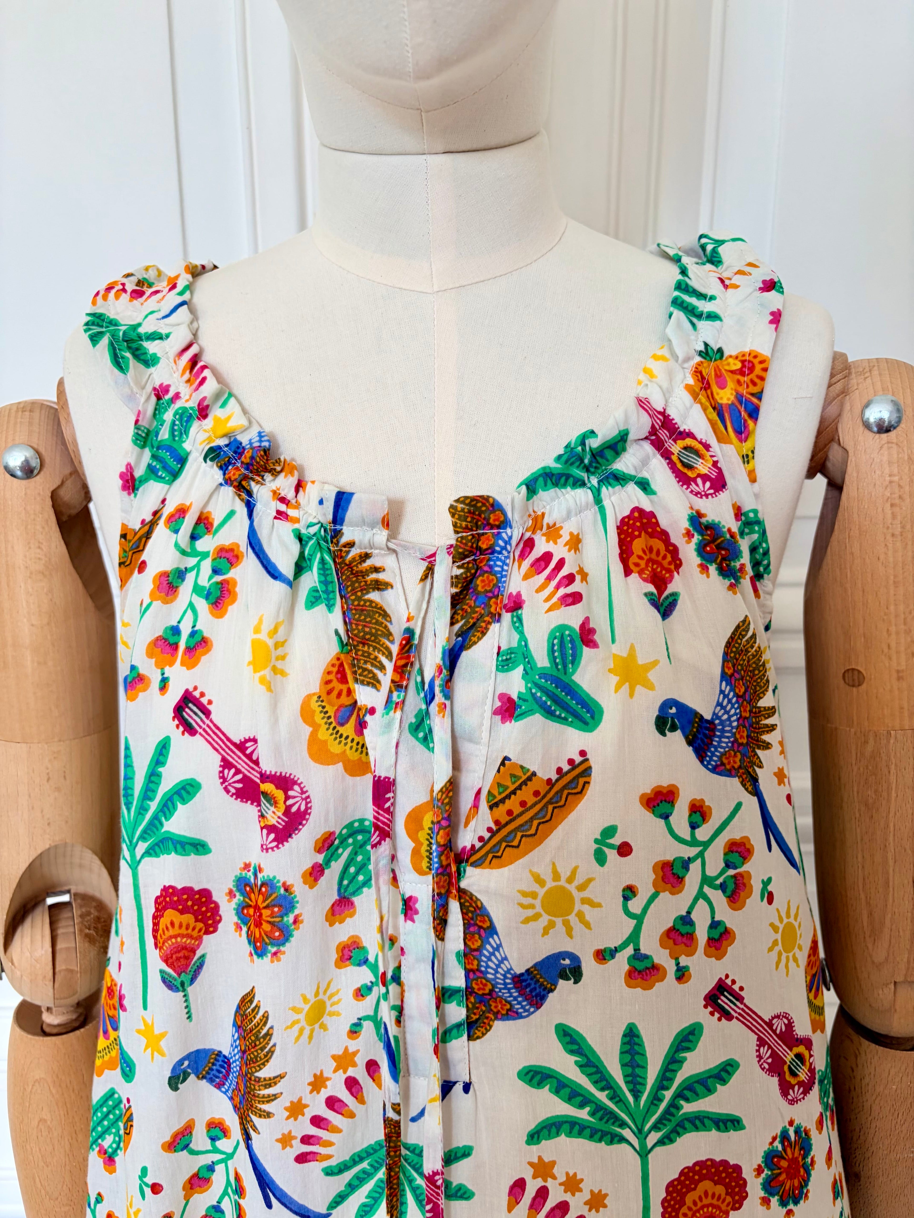 Robe longue imprimé mexicain
