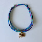 Bracelet Evesome x Le Petit Lien de Paris en Liberty de coton et acier inoxydable doré