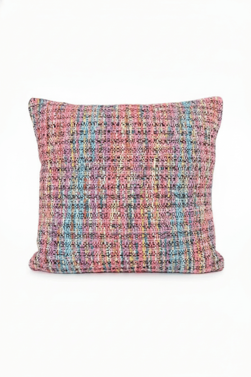Coussin 50x50cm en tweed tissé et fabriqué en France