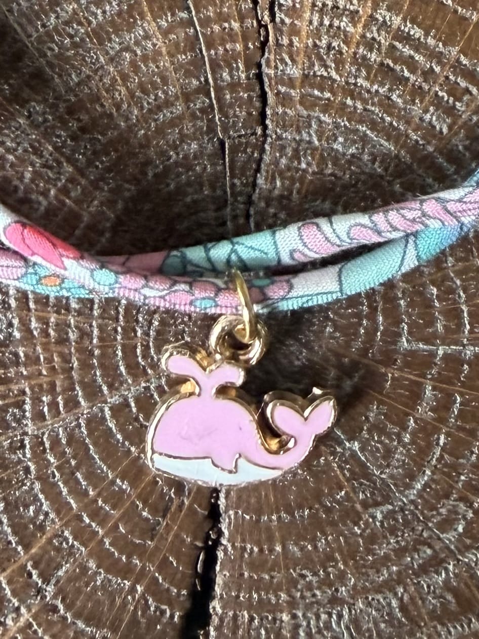 Bracelet Evesome x Le Petit Lien de Paris en Liberty de coton et acier inoxydable doré