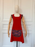 Tablier à volants en coton et Liberty fabriqué en France