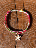 Bracelet Evesome x Le Petit Lien de Paris en Liberty de coton et acier inoxydable doré