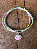 Bracelet Evesome x Le Petit Lien de Paris en Liberty de coton et acier inoxydable doré