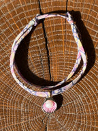 Bracelet Evesome x Le Petit Lien de Paris en Liberty de coton et acier inoxydable doré