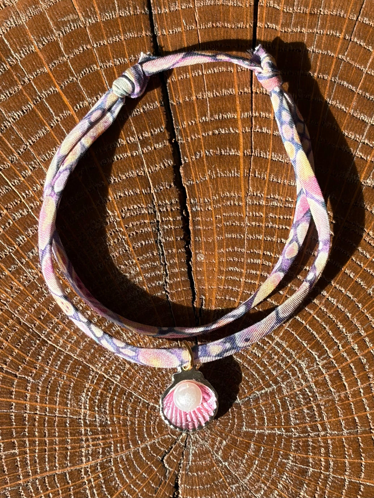 Bracelet Evesome x Le Petit Lien de Paris en Liberty de coton et acier inoxydable doré
