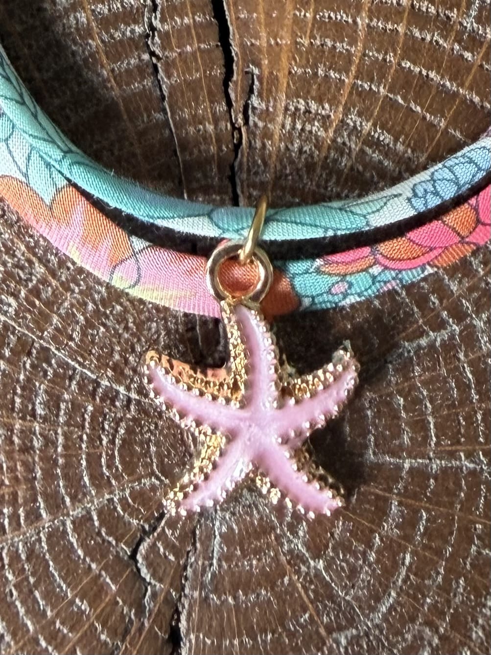 Bracelet Evesome x Le Petit Lien de Paris en Liberty de coton et acier inoxydable doré