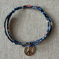 Bracelet Evesome x Le Petit Lien de Paris en Liberty de coton et acier inoxydable doré