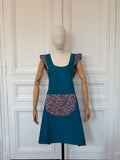 Tablier à volants en coton et Liberty fabriqué en France