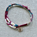 Bracelet Evesome x Le Petit Lien de Paris en Liberty de coton et acier inoxydable doré