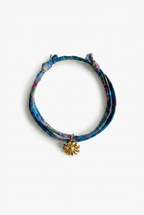 Bracelet Evesome x Le Petit Lien de Paris en Liberty de coton et acier inoxydable doré