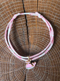 Bracelet Evesome x Le Petit Lien de Paris en Liberty de coton et acier inoxydable doré