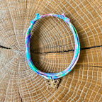 Bracelet Evesome x Le Petit Lien de Paris en Liberty de coton et acier inoxydable doré