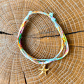 Bracelet Evesome x Le Petit Lien de Paris en Liberty de coton et acier inoxydable doré
