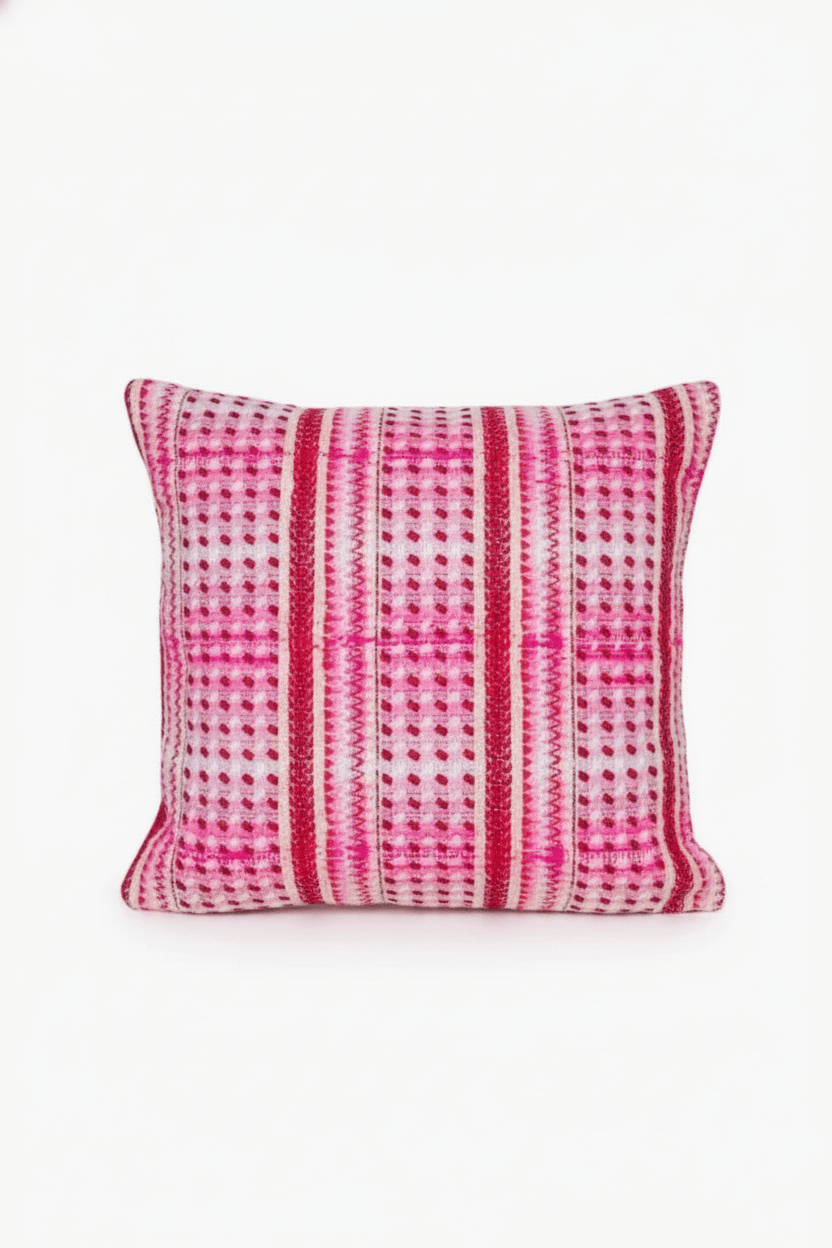 Coussin 50x50cm en tweed tissé et fabriqué en France