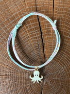 Bracelet Evesome x Le Petit Lien de Paris en Liberty de coton et acier inoxydable doré