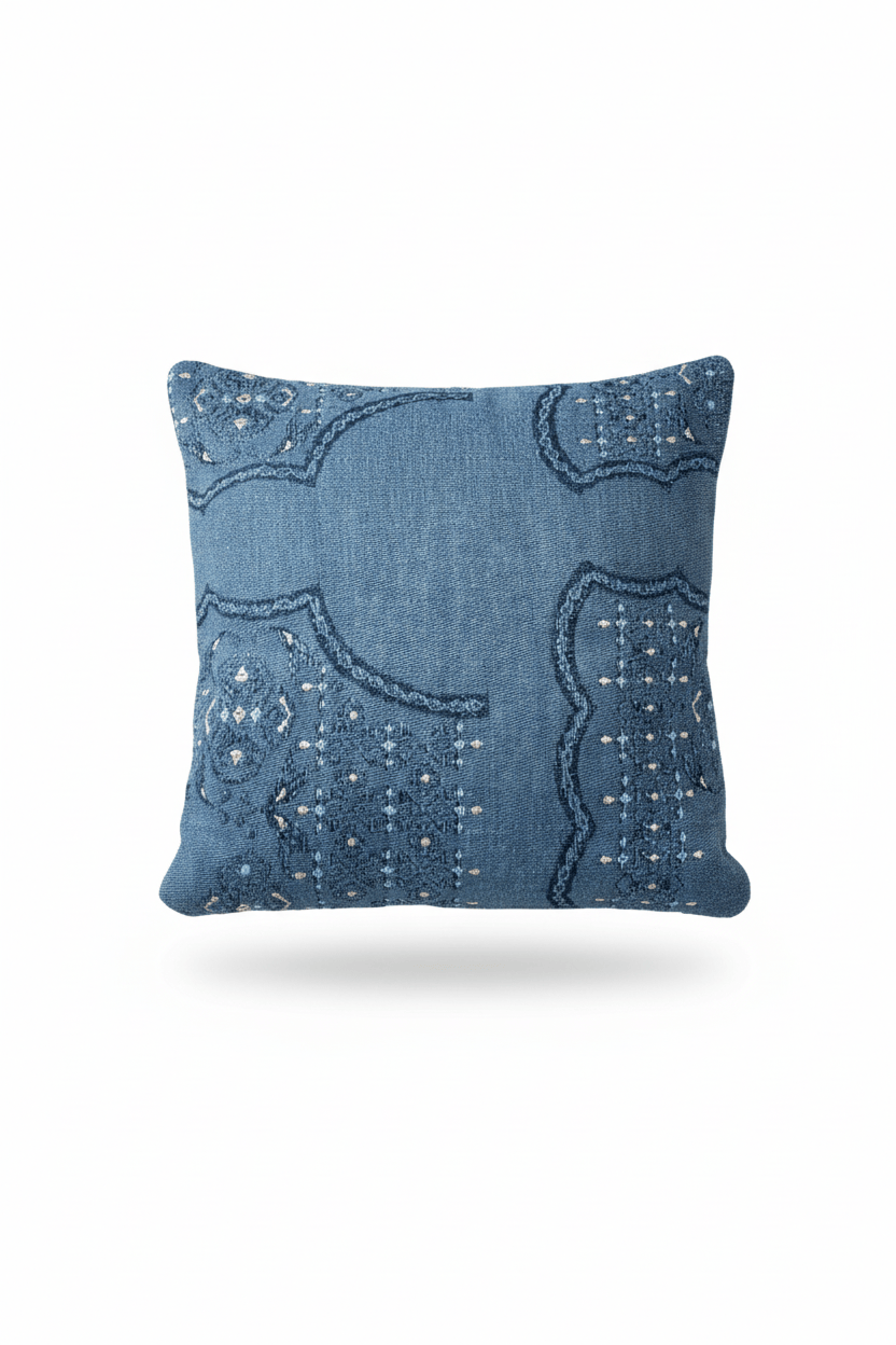 Coussin 50x50cm en tweed tissé et fabriqué en France