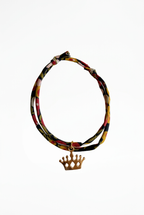 Bracelet Evesome x Le Petit Lien de Paris en Liberty de coton et acier inoxydable doré