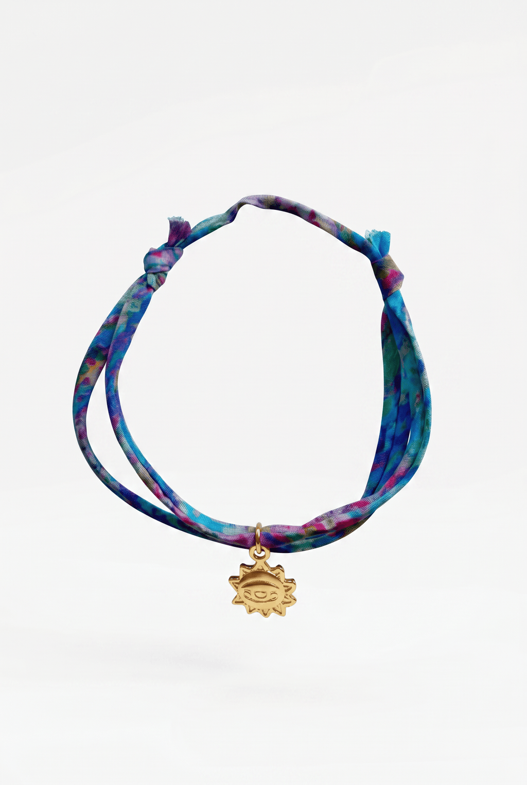 Bracelet Evesome x Le Petit Lien de Paris en Liberty de coton et acier inoxydable doré
