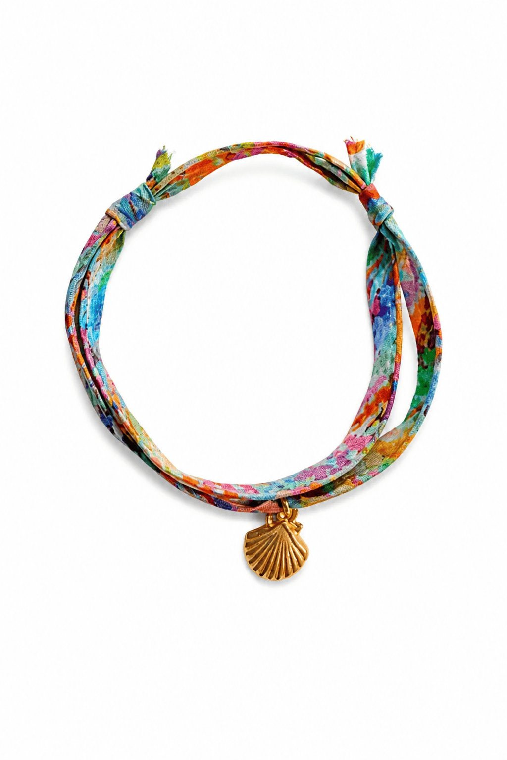 Bracelet Evesome x Le Petit Lien de Paris en Liberty de coton et acier inoxydable doré