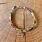 Bracelet Evesome x Le Petit Lien de Paris en Liberty de coton et acier inoxydable doré
