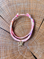 Bracelet Evesome x Le Petit Lien de Paris en Liberty de coton et acier inoxydable doré