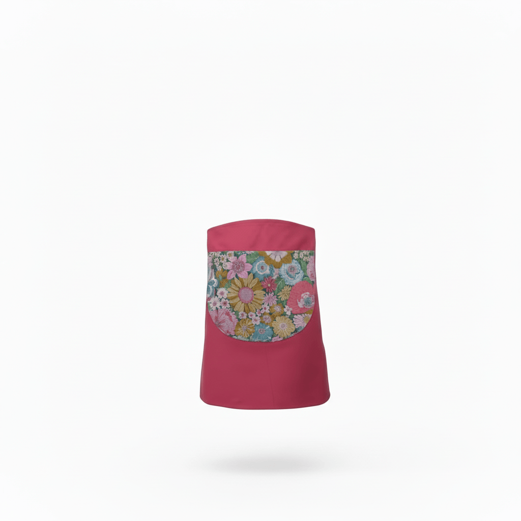 Tablier court en coton et Liberty fabriqué en France