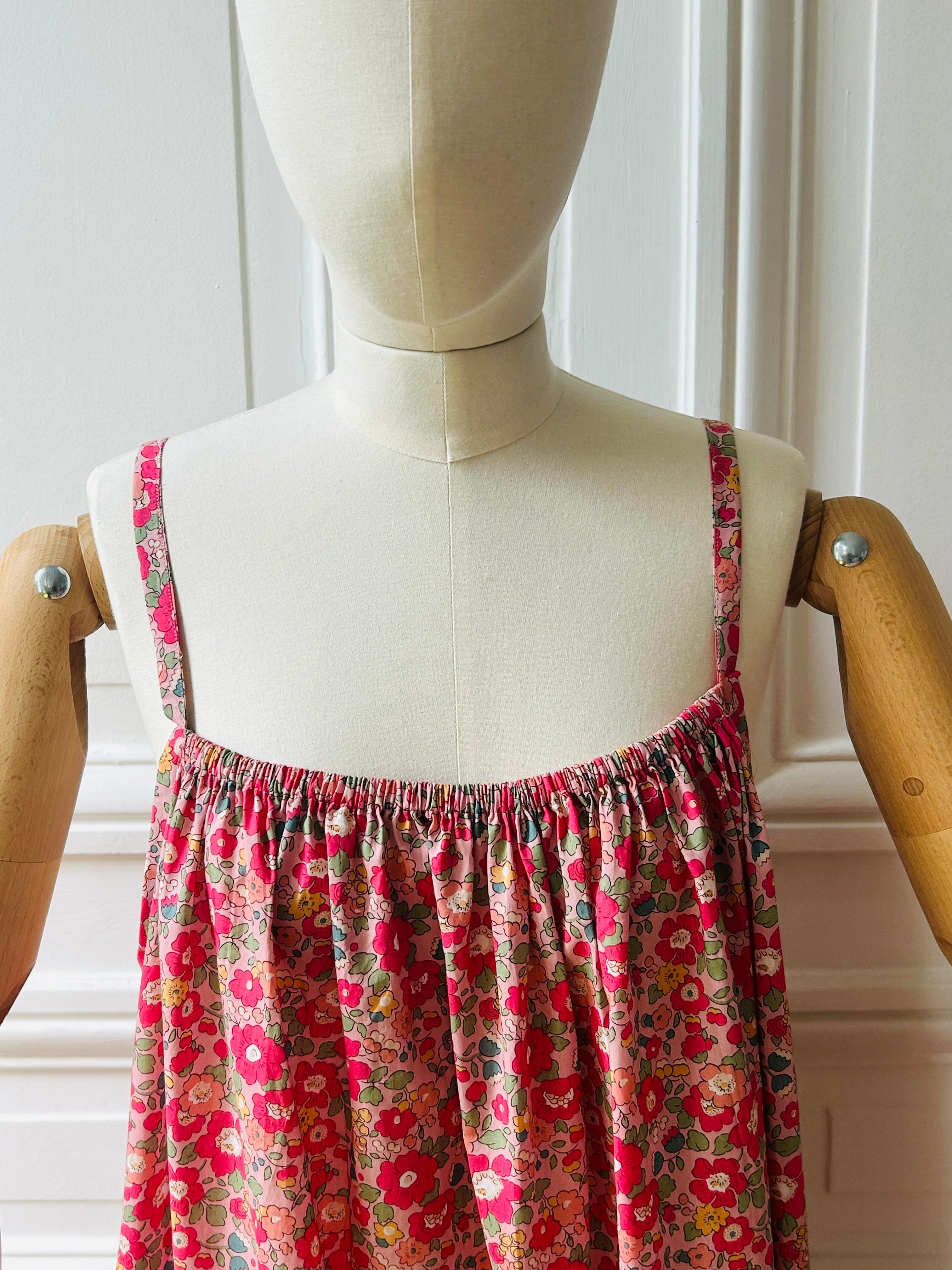 Robe longue à volant fabriquée en France