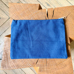 Grande pochette boîte de sardines carreaux jaune 22x15 cm