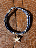 Bracelet Evesome x Le Petit Lien de Paris en Liberty de coton et acier inoxydable doré