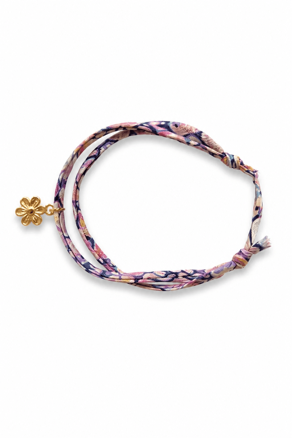 Bracelet Evesome x Le Petit Lien de Paris en Liberty de coton et acier inoxydable doré