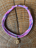 Bracelet Evesome x Le Petit Lien de Paris en Liberty de coton et acier inoxydable doré