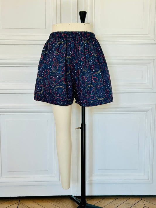 Short en Liberty de coton fabriqué en France