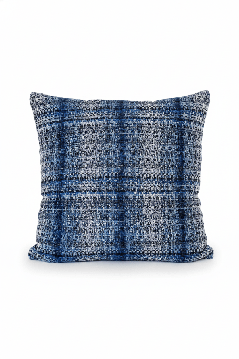 Coussin 50x50cm en tweed tissé et fabriqué en France