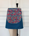 Tablier court en coton et Liberty fabriqué en France